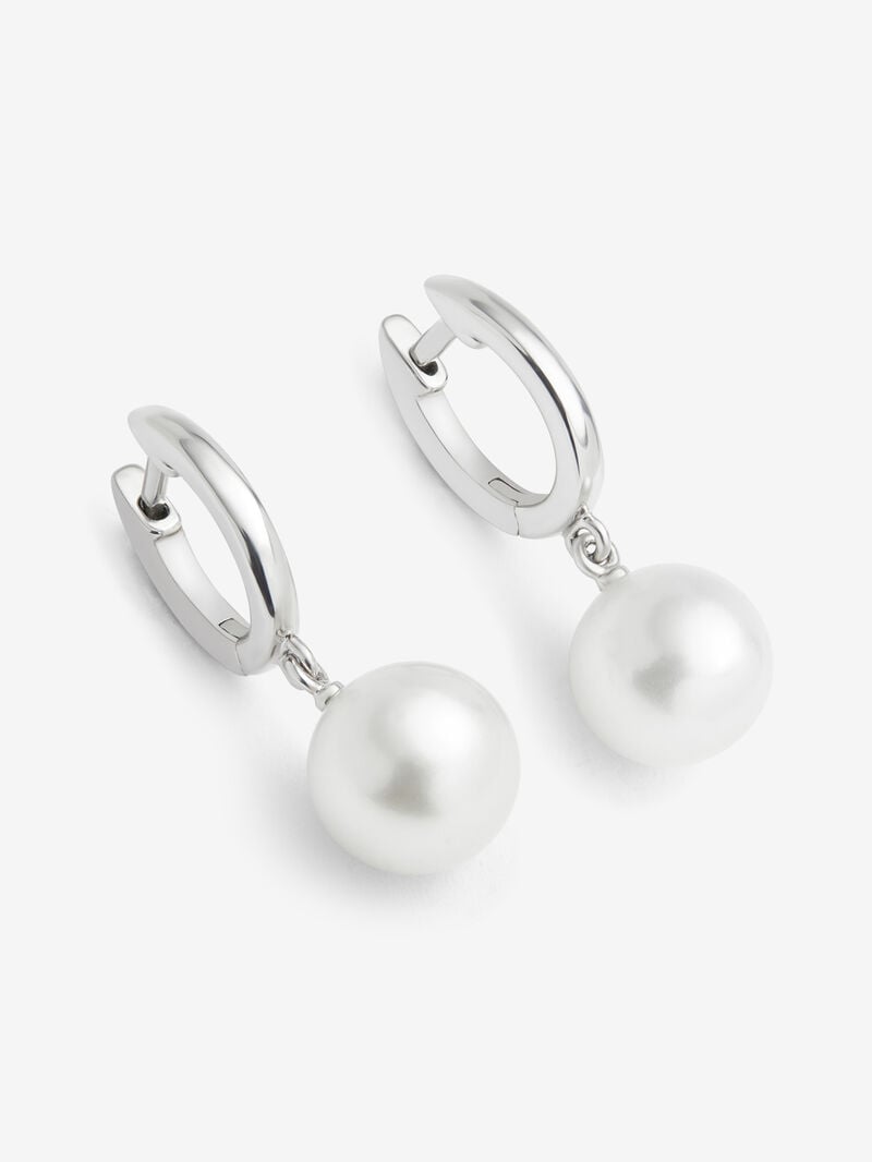 925 silver earrings with 8.5 mm Australian pearls image number 1