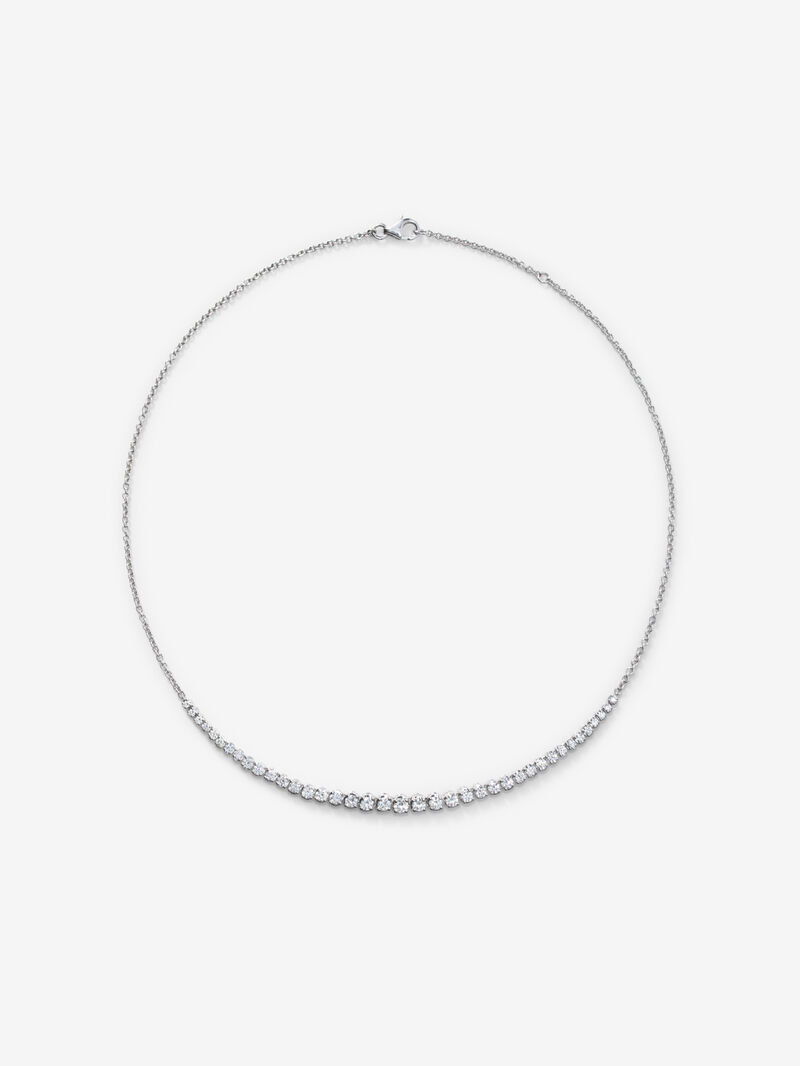 18k white gold necklace with 1.93cts diamonds image number 0