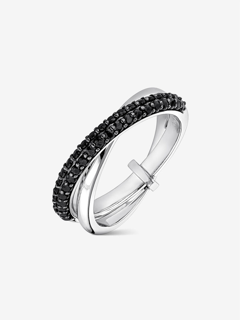 Silver ring with spinels image number 0