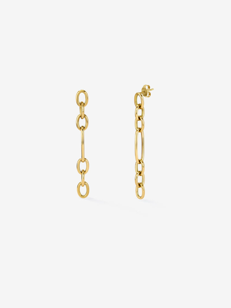 Long Forza chain earrings in 18k yellow gold image number 0