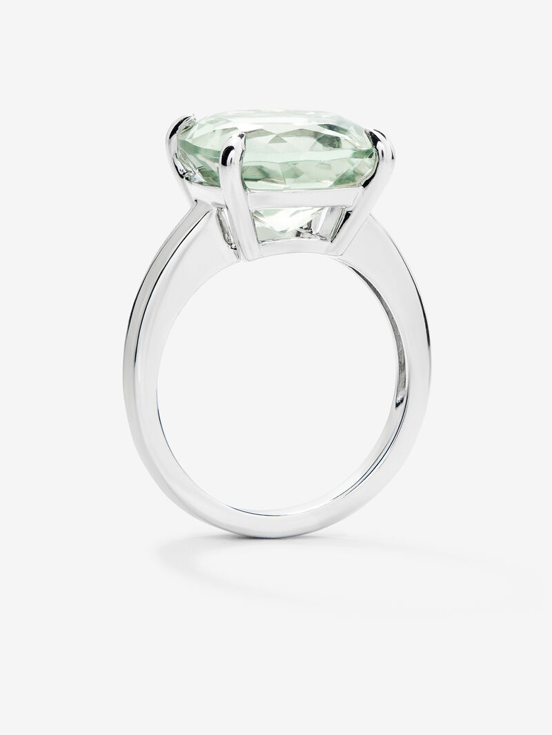 928 Silver Ring with Green Amethyst image number 4