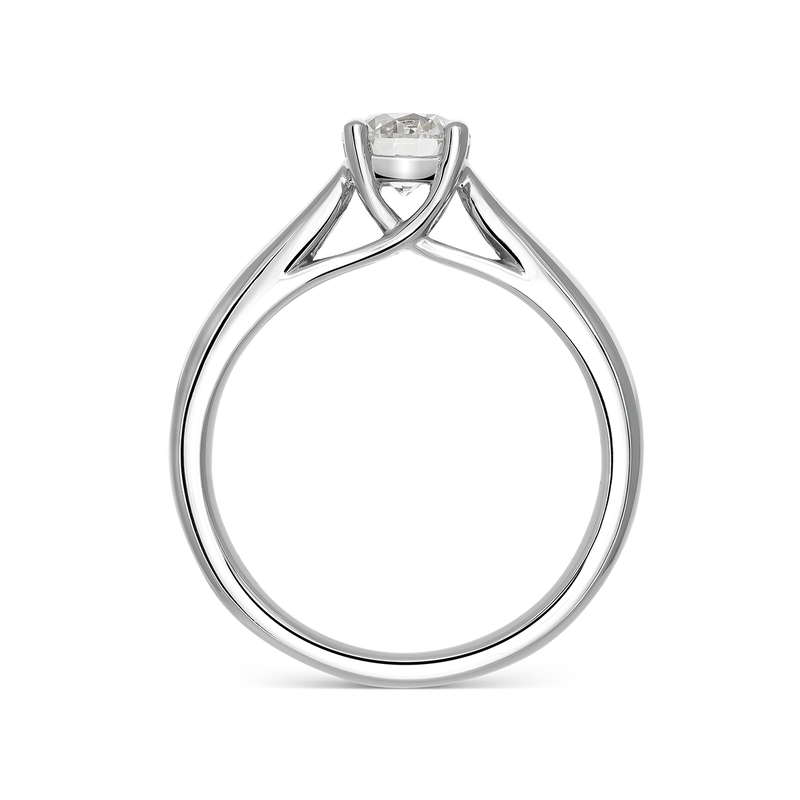 Anillo solitario de compromiso de oro blanco de 18kt con diamante F-VVS2 de 0,70cts, SL16007-00D070/FVVS2_V