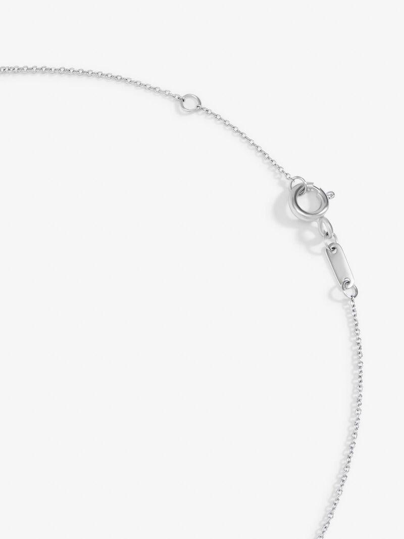18K white gold pendant with 0.1 ct brilliant-cut white diamond and star shape image number 4