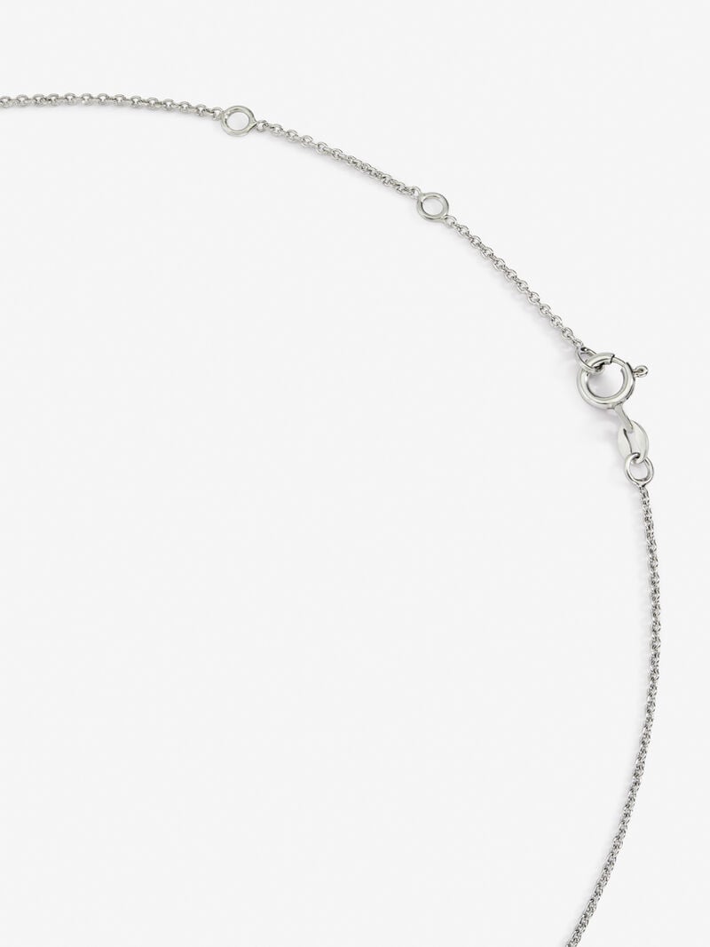 18K white gold necklace with a 1-carat brilliant-cut diamond image number 4