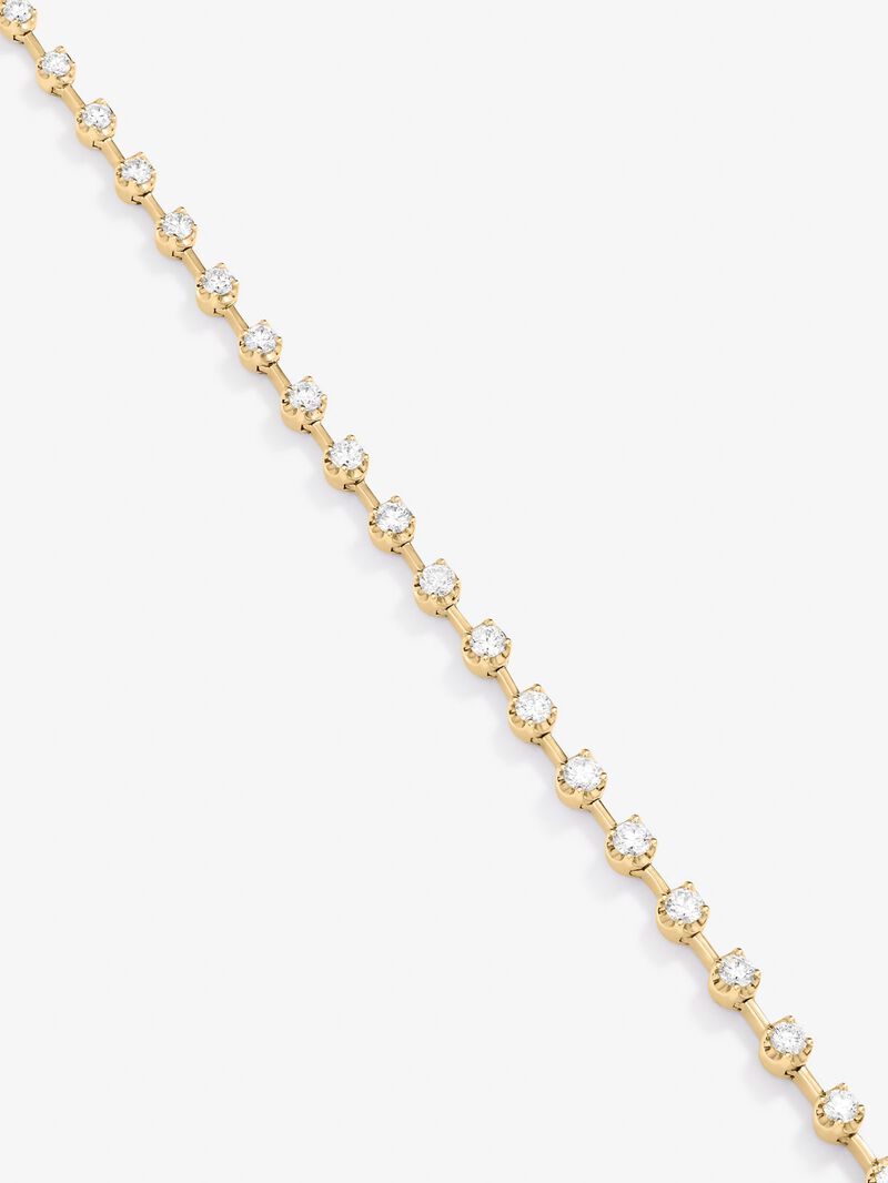 18K yellow gold necklace with 39 brilliant-cut diamonds with a total of 2 cts image number 2