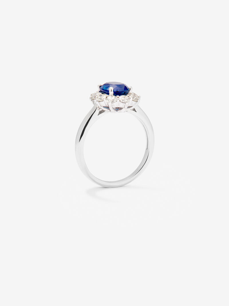 18K White Gold Ring with Azul Blue Sap image number 4