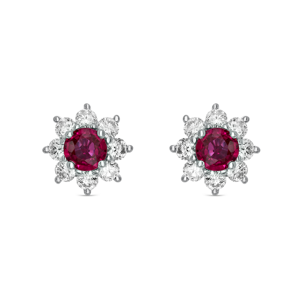 Big Three earrings 0,55 red rubies, PE15022-OBDRU3,7_V
