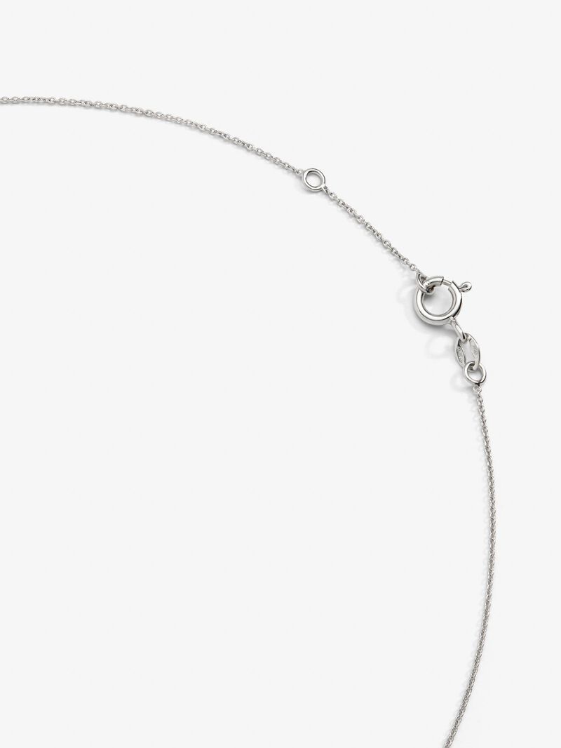 18K white gold pendant with pear-cut green emerald of 1.19 cts and 11 brilliant-cut diamonds with a total of 0.27 cts image number 4