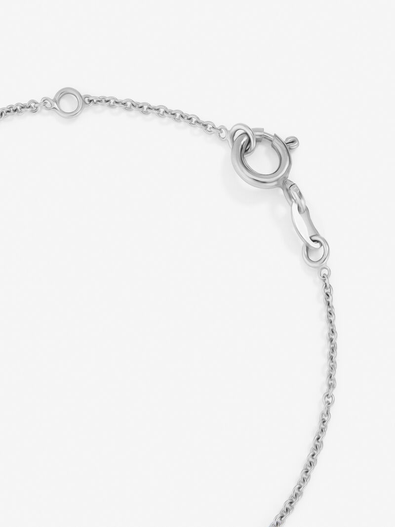 18K White Gold Diamond Circle Chain Bracelet image number 4
