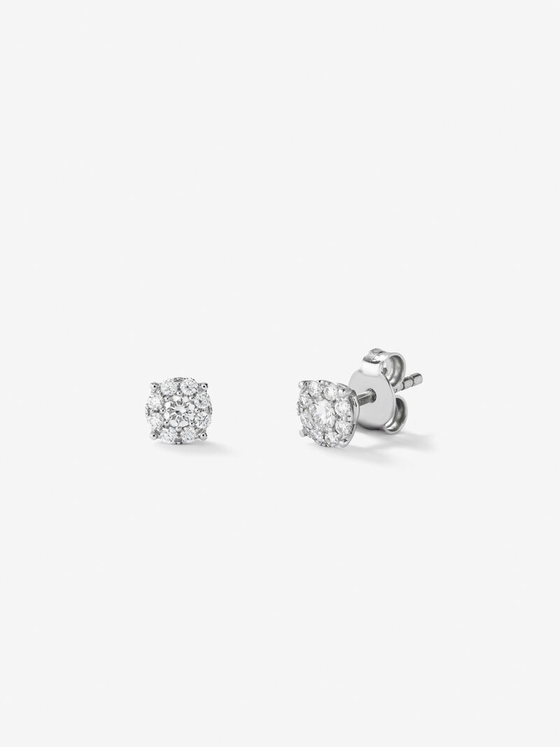 18kt white gold earrings with diamonds image number 1