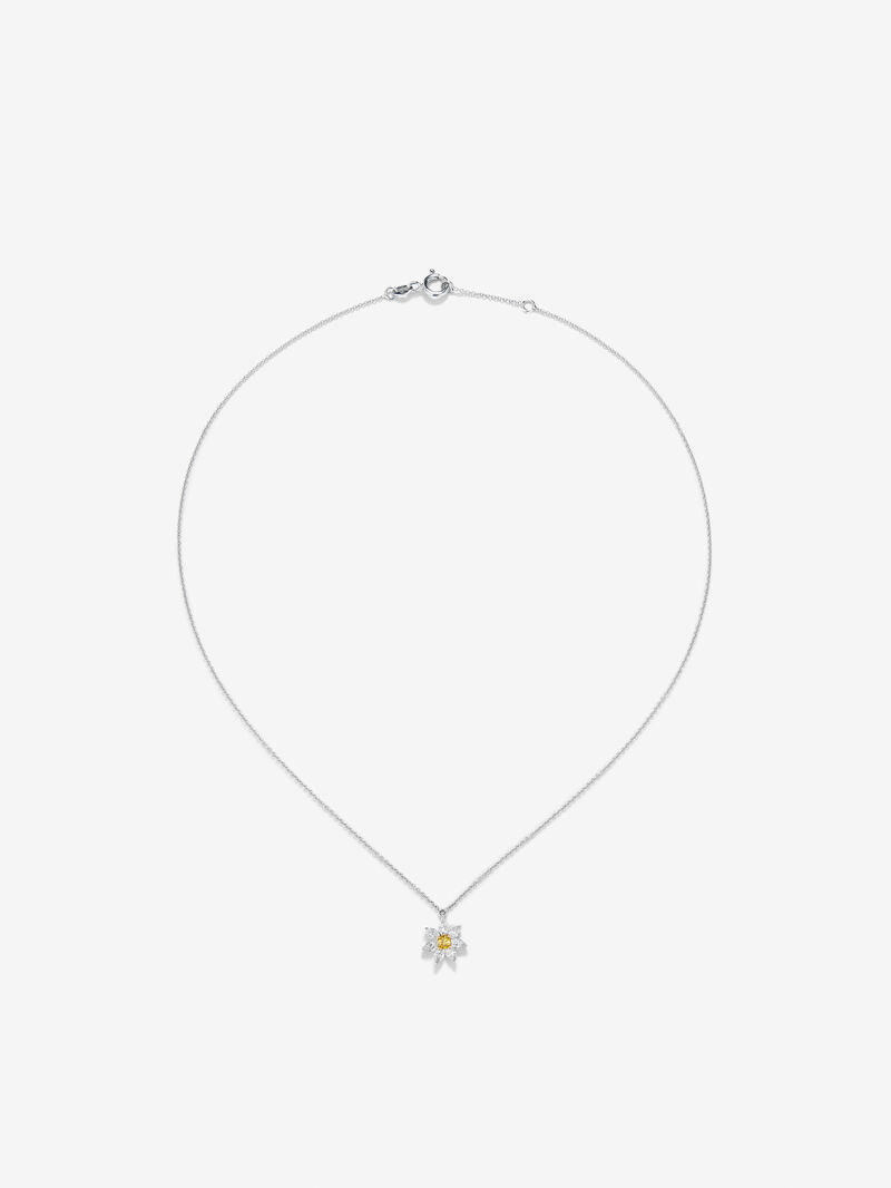 18kt white and yellow gold pendant with diamonds image number 0