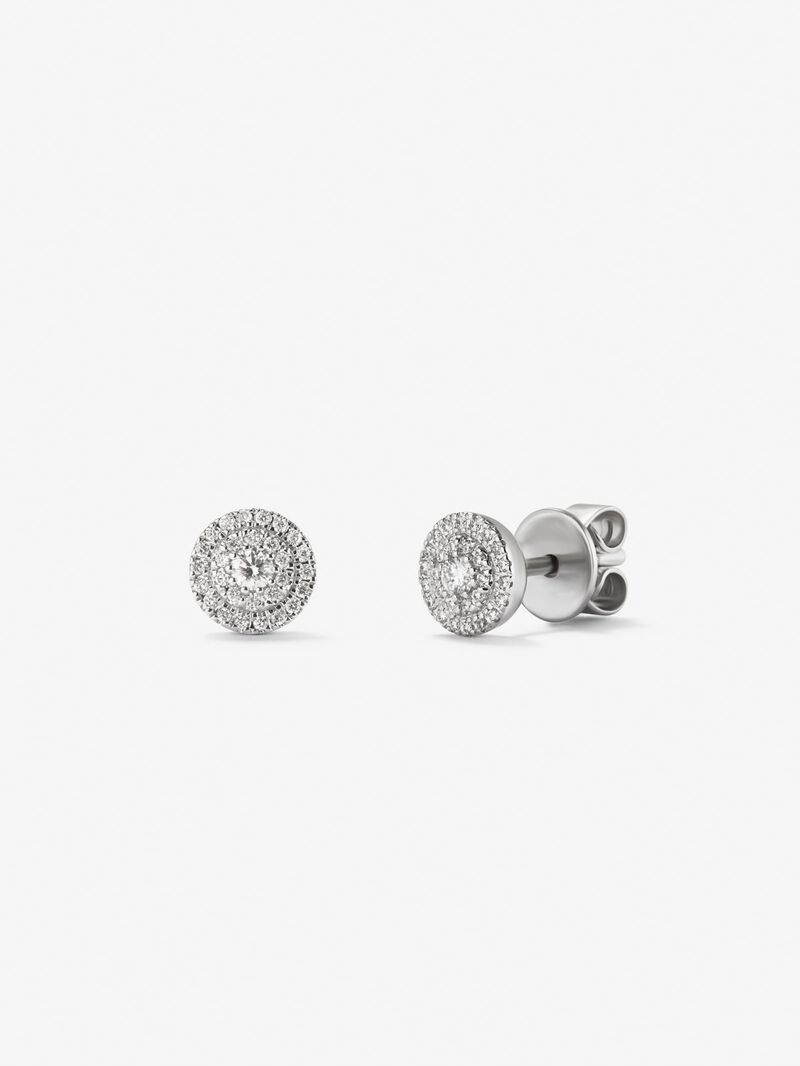 18kt white gold earrings with diamonds image number 0