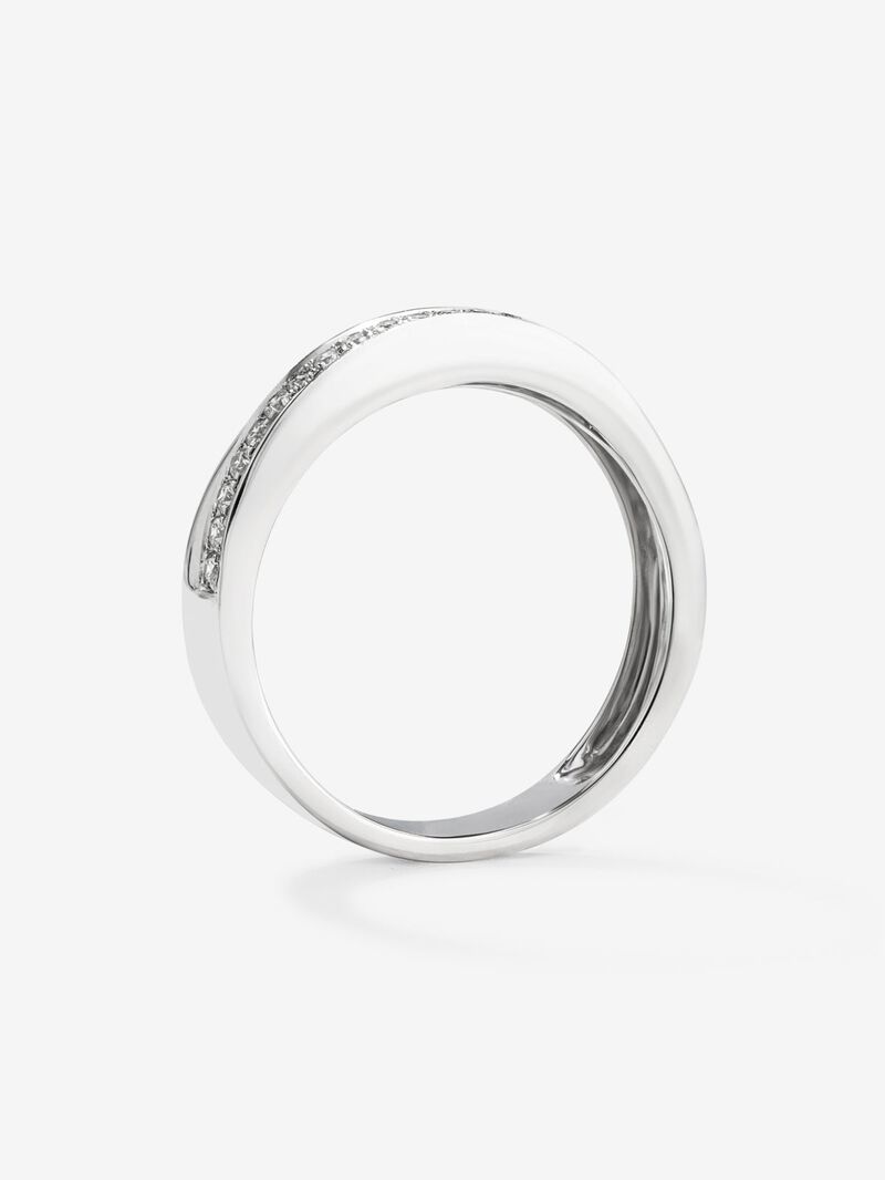 18K white gold cross ring with 23 brilliant-cut diamonds with a total of 0.19 cts image number 3