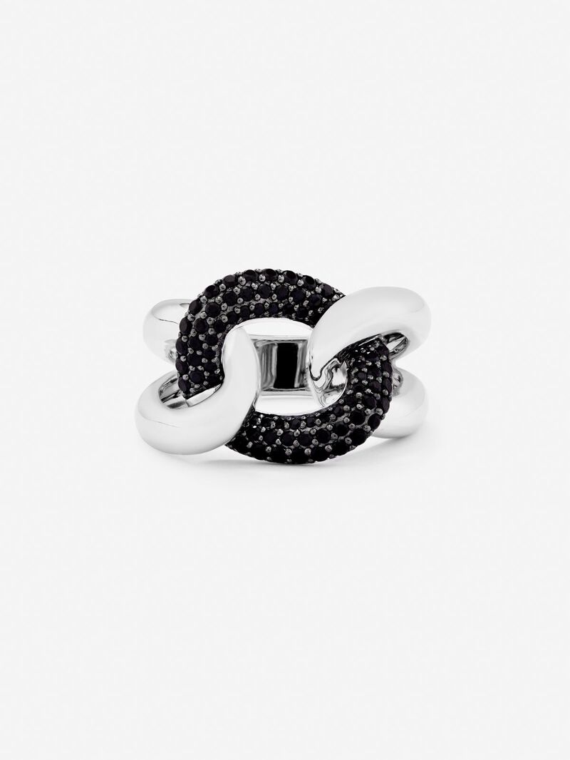 Ring with 925 silver knot with spinels image number 2