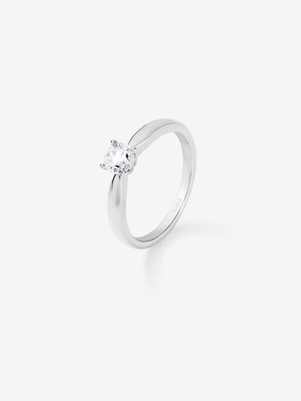 Anillo de Compromiso de Oro blanco con diamante, SL12003-00D040DVS1N_V