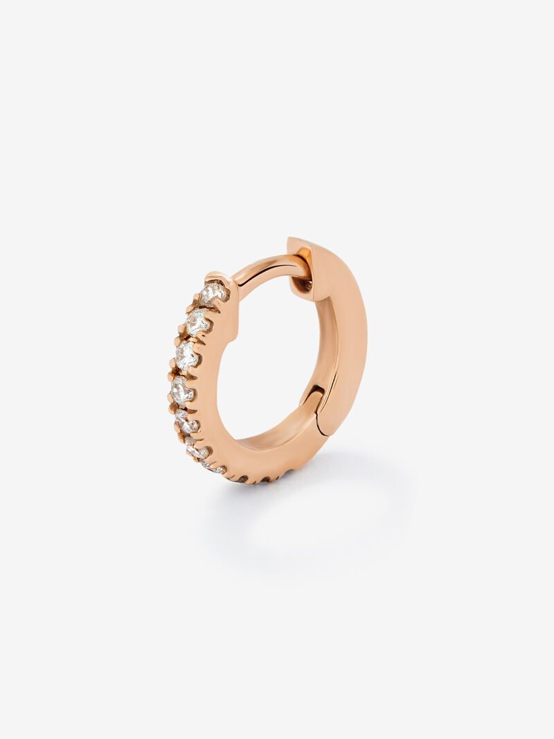 Individual slope of 18k rose gold mini with white diamonds in 0.05 cts image number 4