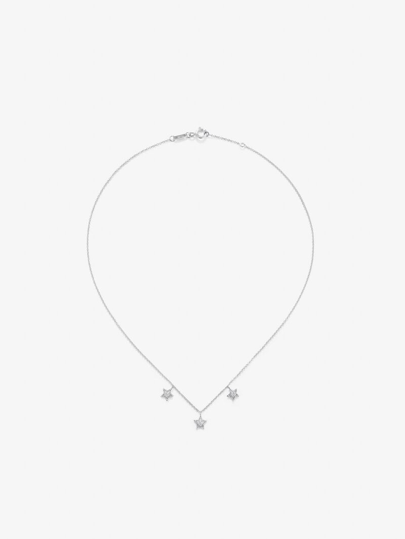 18kt white gold pendant with diamonds image number 0