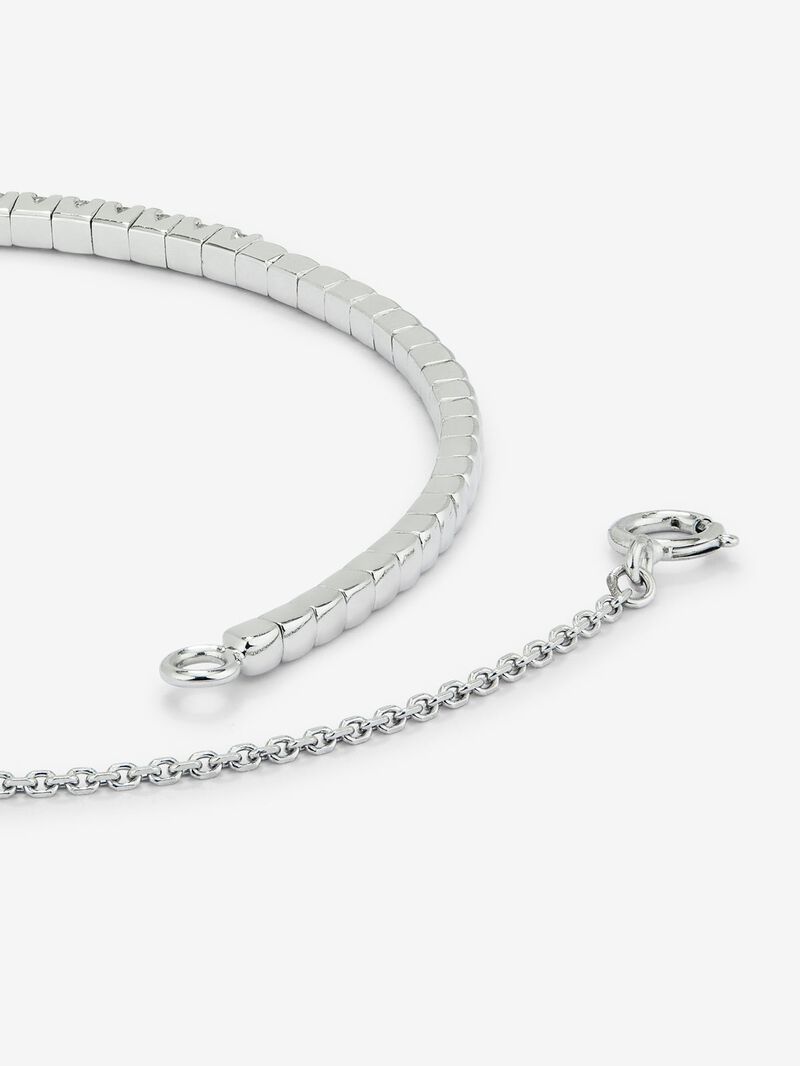 Rigid 18K white gold bracelet with 42 brilliant-cut diamonds with a total of 0.71 cts image number 3