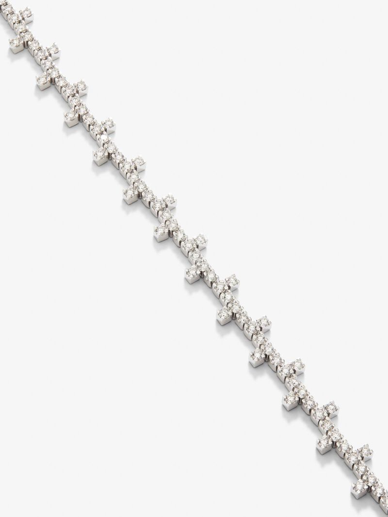 18K white gold necklace with 259 brilliant-cut diamonds with a total of 5.4 cts image number 2