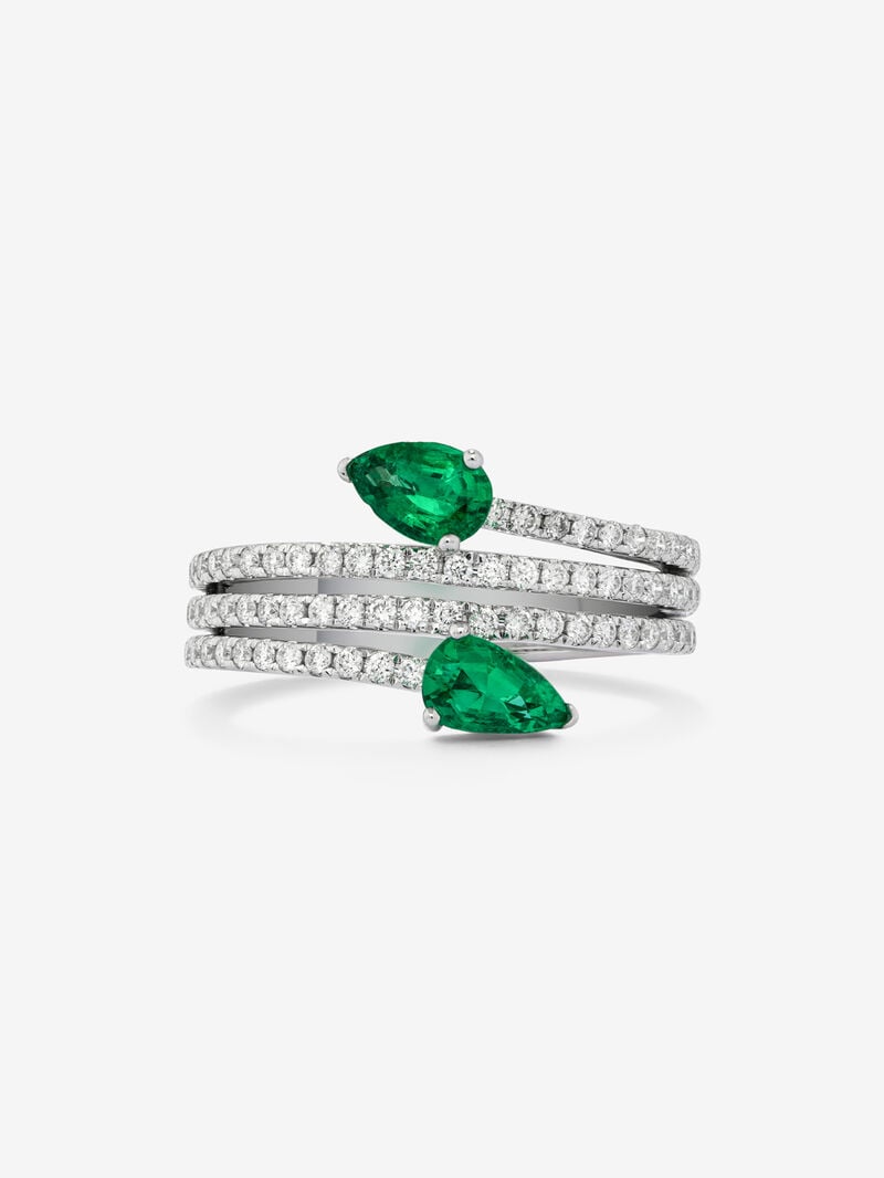 18K white gold ring with 0.61cts and 1.51cts diamonds image number 2