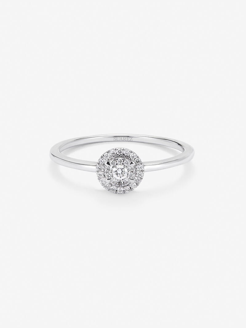 18kt white gold ring with 29 diamonds 0.10 carats image number 2