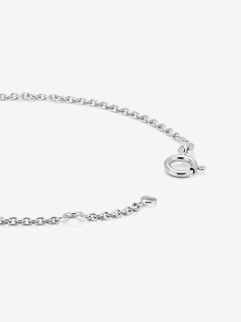 18K white gold bracelet with pave diamonds chain image number 4