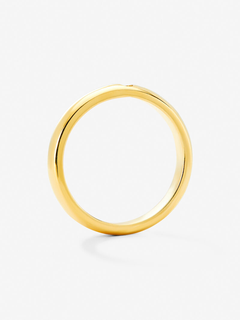 18K yellow gold alliance with 0.03 ct brilliant cut diamond image number 2
