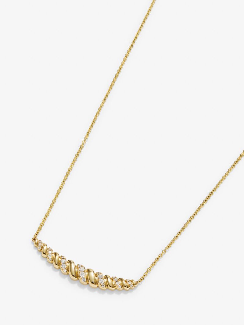 18K yellow gold pendant with 24 brilliant-cut diamonds with a total of 0.2 cts image number 2