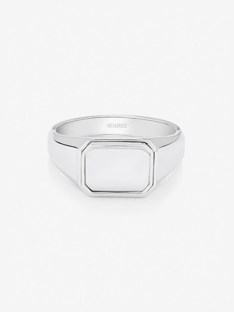 925 silver medium signet ring image number 4