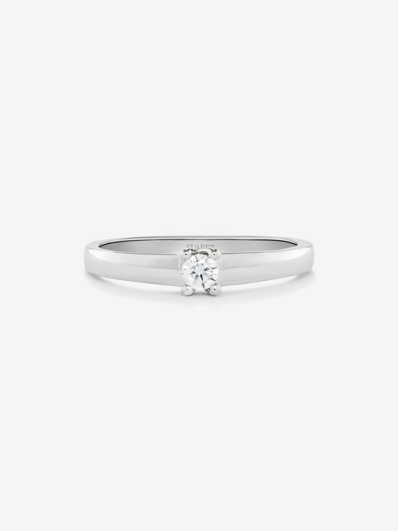 White gold engagement ring with diamond image number 1