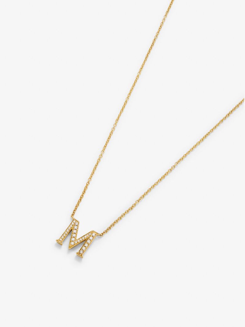 18K yellow gold pendant with m image number 2