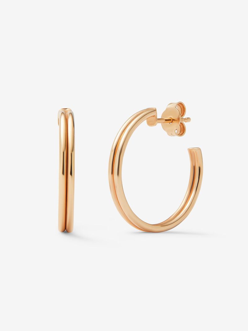 18kt Rose Gold Hoop Earrings image number 0