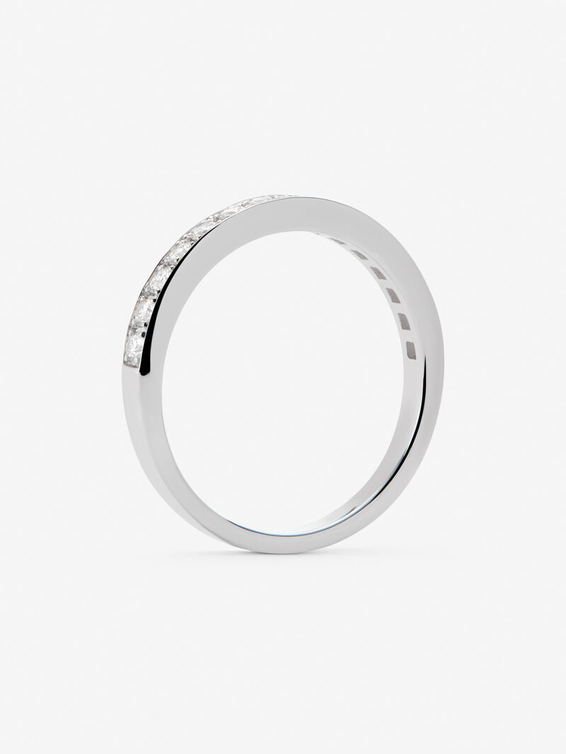18k white gold wedding ring with brilliant-cut pavé diamonds with a total of 0.28 cts image number 4