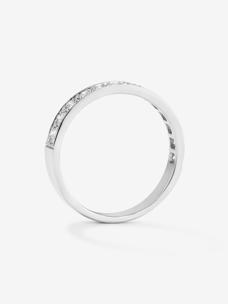 Half ring in 18K white gold with 13 brilliant-cut diamonds with a total of 0.36 cts image number 4