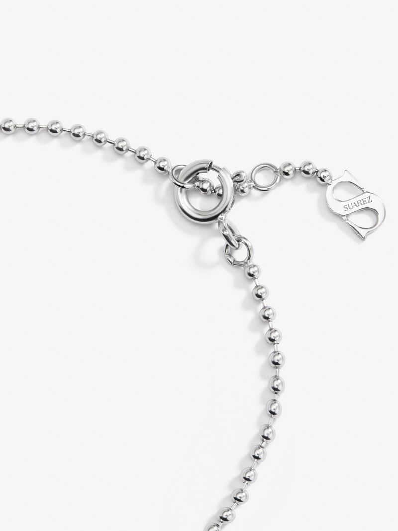 18K white gold bracelet with white diamonds in 0.18 cts image number 4