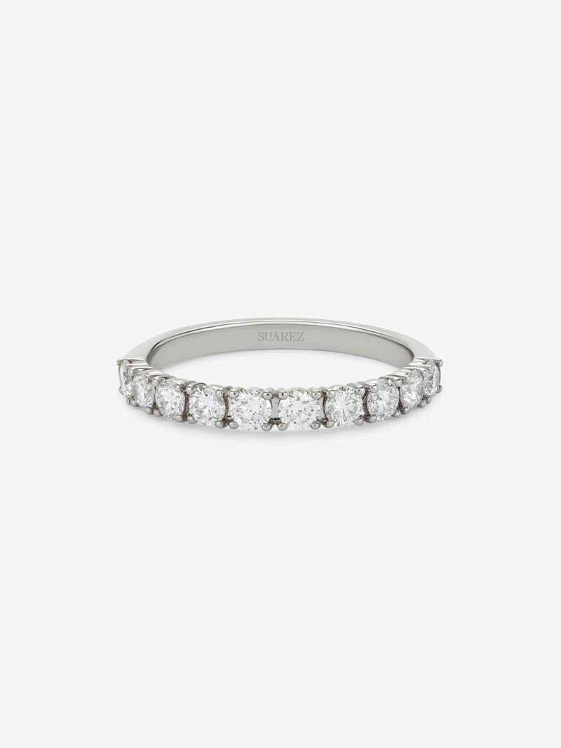 18K white gold engagement ring with diamonds image number 2