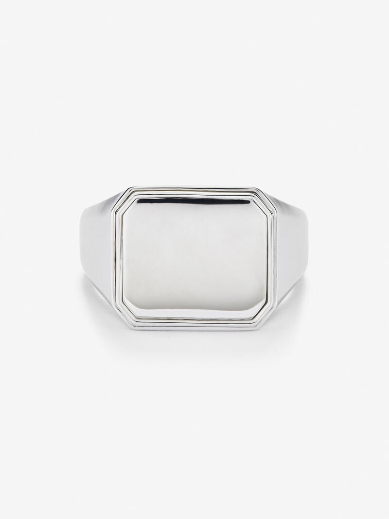 924 silver seal ring image number 2
