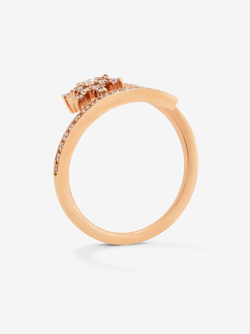 You and me ring in 18K rose gold with 41 brilliant-cut diamonds with a total of 0.26 cts image number 3