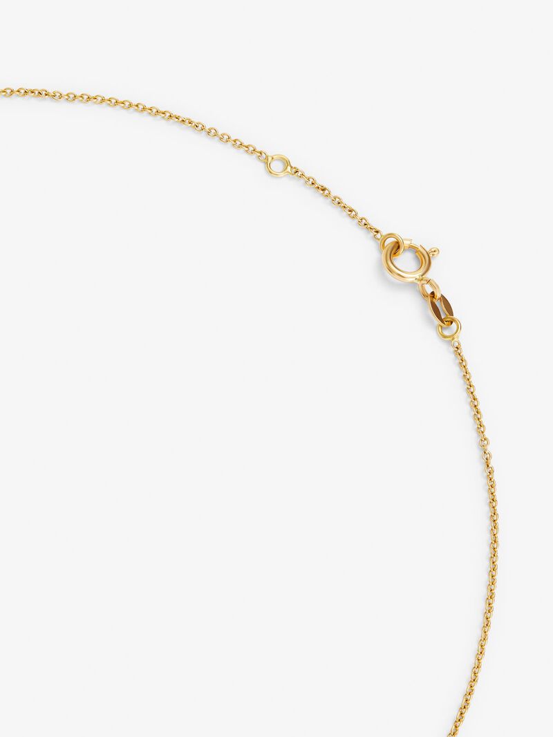 18K yellow gold pendant with letter C and 12 brilliant-cut diamonds with a total of 0.14 cts image number 4