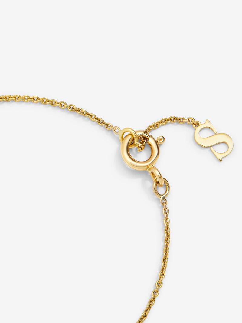 18K white and yellow gold bracelet with white diamonds of 0.12 cts image number 4