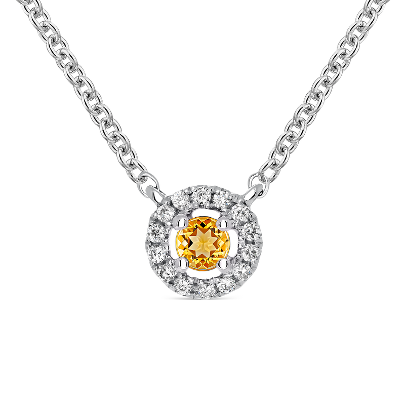 Veris pendant 0,57 carats yellow citrine, PT7007-OBDCI5_V