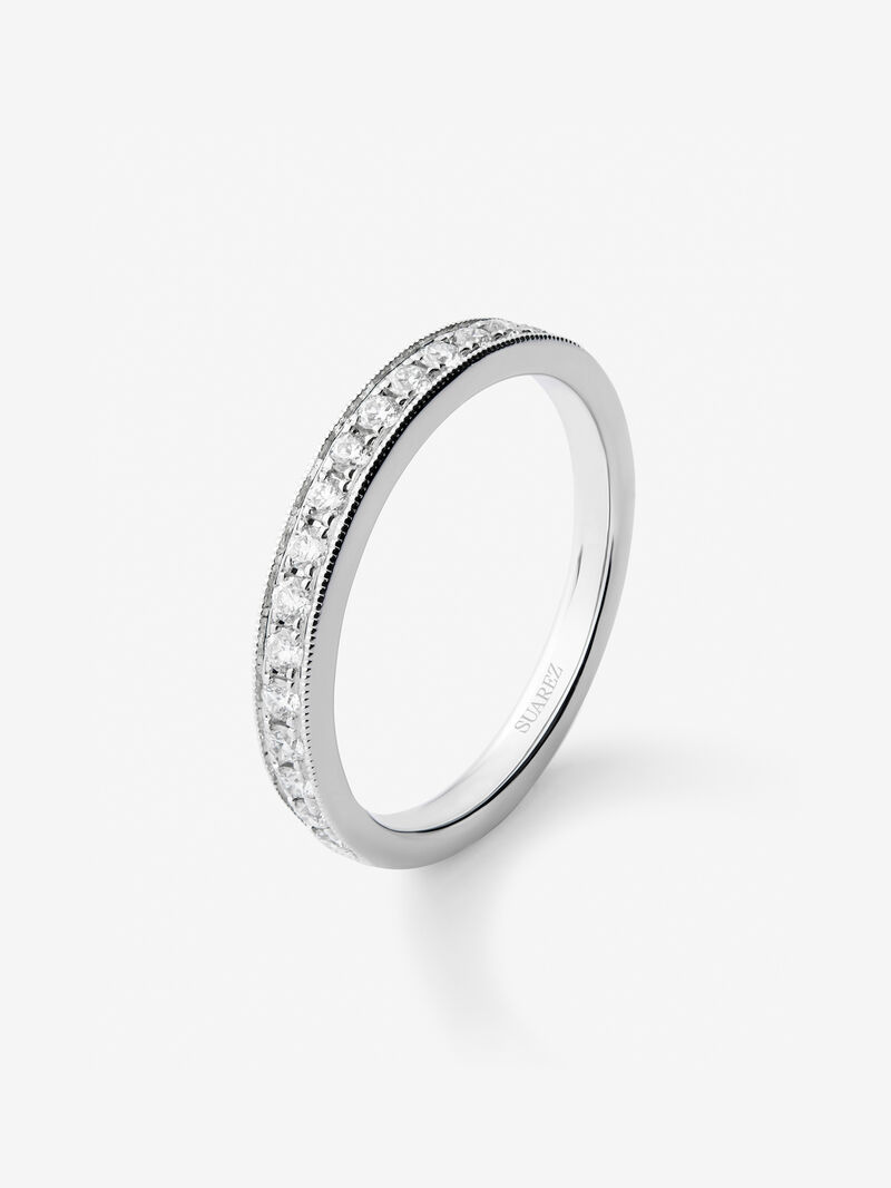 Half ring in 18K white gold with 16 brilliant-cut diamonds with a total of 0.29 cts image number 0