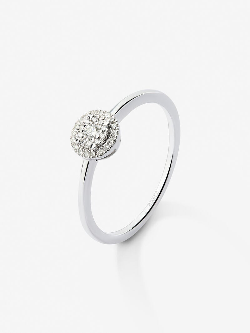 18kt white gold ring with 29 diamonds 0.10 carats image number 0