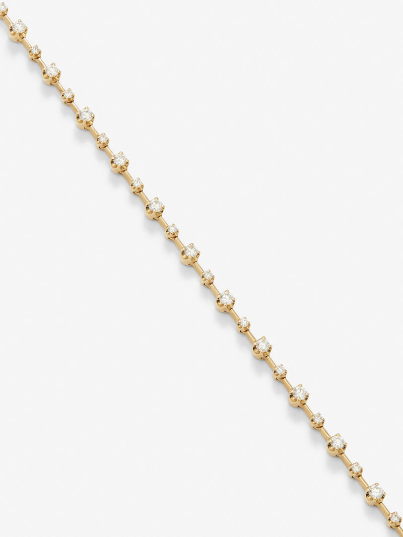 18K Yellow Gold Riviere Choker Necklace with Diamonds image number 0
