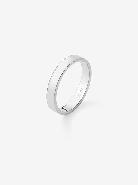 Alianza de boda de oro blanco de 18kt de 3,15 mm, AL8020_OB_V