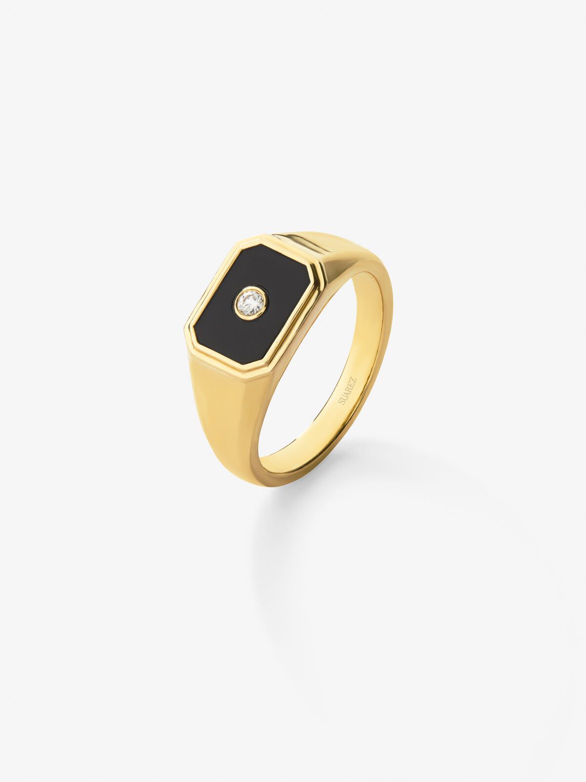Anillo de oro con onix negro hotsell