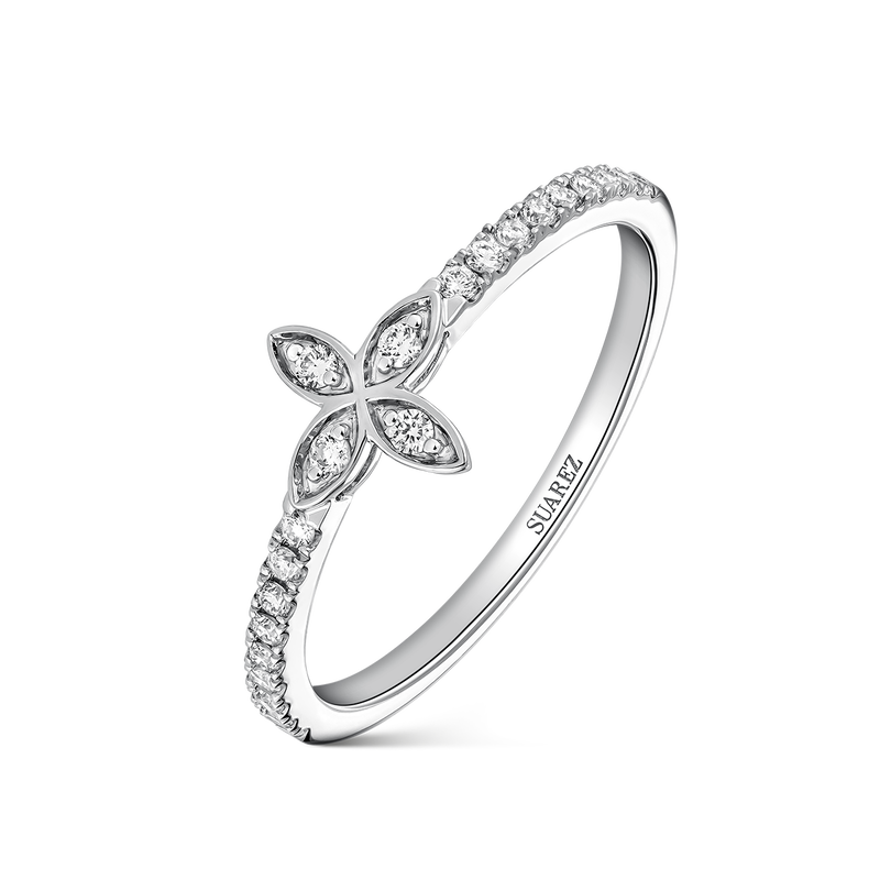 Anillo Cosette oro blanco diamantes 0,14 quilates, SO19139-OBD_V