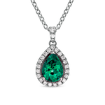 Big Three ring 0,30 carats green emerald, PT7030-E/A010_V