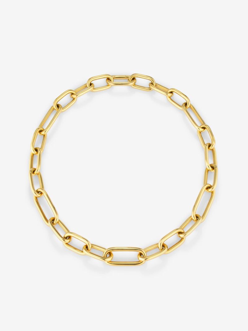 Extra Large Link Necklace in 18K Yellow Gold image number 0