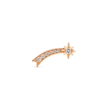 Single Orion star earring in 18kt rose gold with 0.05ct diamonds, PE21045-ORD_V